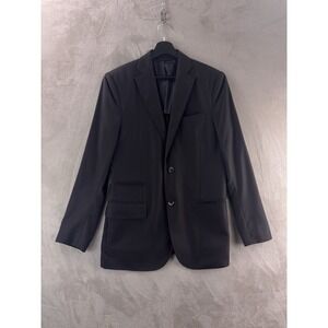 J.Lindeberg Blazer Mens Size 38 Black Slim Fit Wool Silk Loro Piana Italy